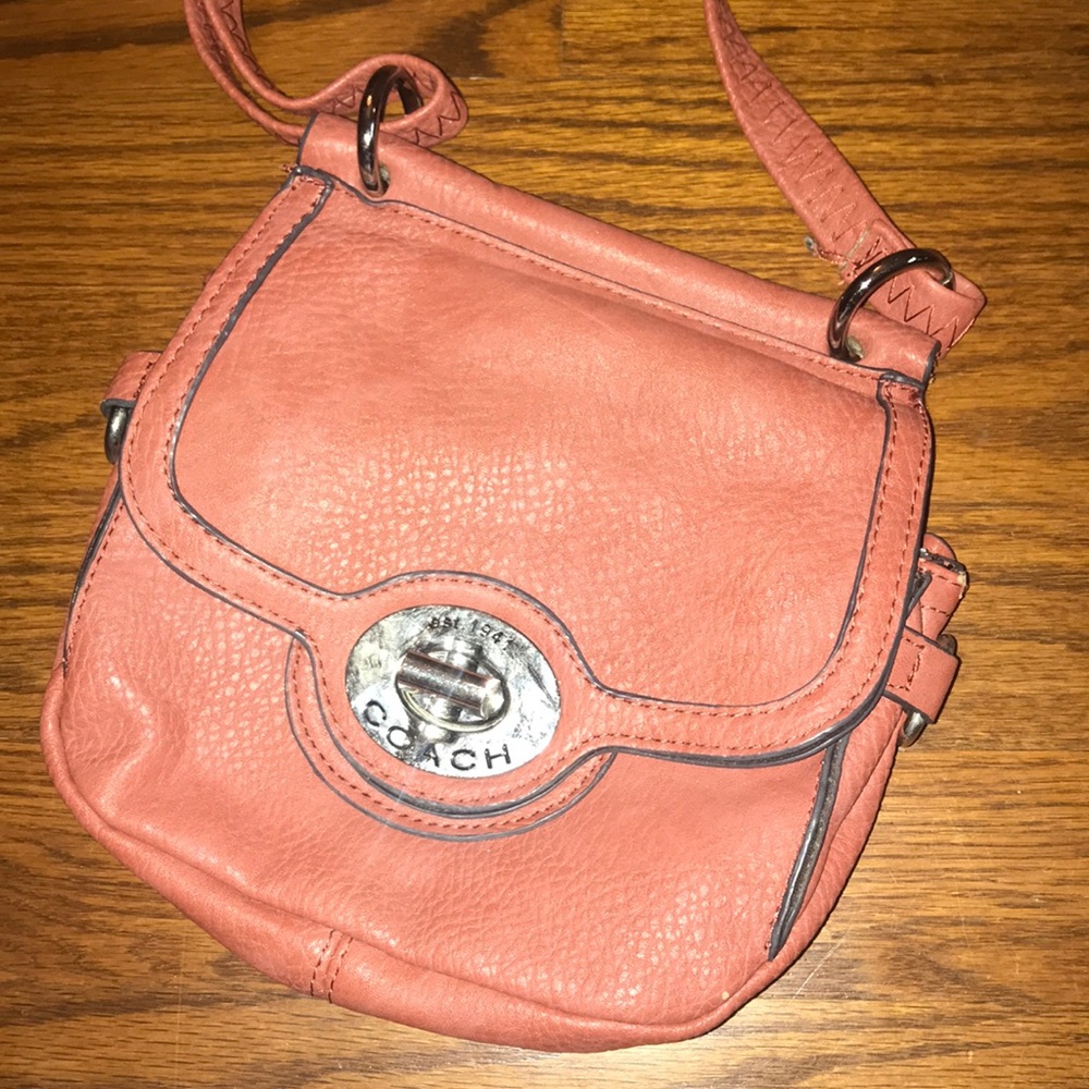 coach, brown, cross body, gently used